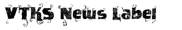 VTKS News Label font preview